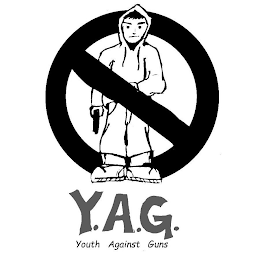 Y. A. G. YOUTH AGAINST GUNS logo