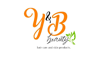 Y & B BEAUTY HAIR CARE AND SKIN PRODUCTS logo