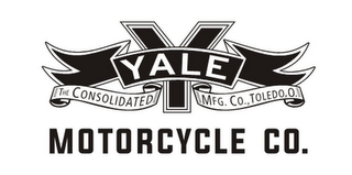 Y YALE MOTORCYCLE CO. THE CONSOLIDATED MFG. CO. TOLEDO, O logo