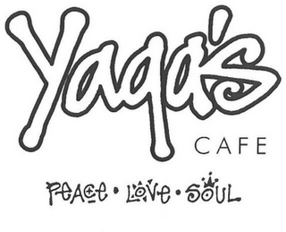 YAGA'S CAFE PEACE LOVE SOUL logo