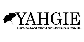 YAHGIE BRIGHT, BOLD, AND COLORFUL PRINTS FOR YOUR EVERYDAY LIFE. logo
