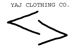 YAJ CLOTHING CO. < > logo