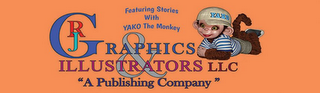 YAKO RJ GRAPHICS & ILLUSTRATORS LLC "A PUBLISHING COMPANY" FEATURING STORIES WITH YAKO THE MONKEY logo