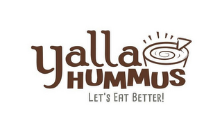 YALLA HUMMUS LET'S EAT BETTER logo