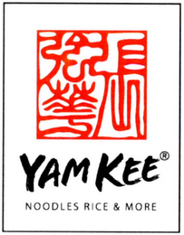 YAM KEE NOODLES RICE & MORE logo
