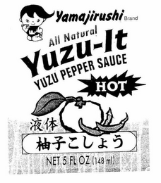 YAMAJIRUSHI BRAND ALL NATURAL YUZU-IT YUZU PEPPER SAUCE HOT logo