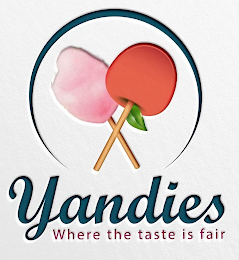 YANDIES- WHERE THE TASTE IS FAIR logo