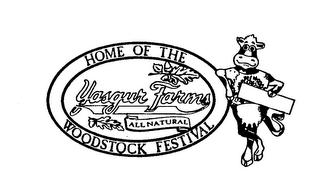 YASGUR FARMS ALL NATURAL HOME OF THE WOODSTOCK FESTIVAL logo