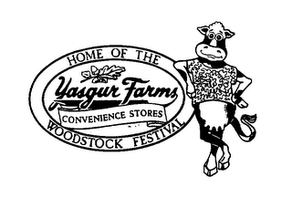 YASGUR FARMS HOME OF THE WOODSTOCK FESTIVAL CONVENIENCE STORES logo