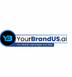 YB YOURBRANDUS.AI YOUR BRAND, YOUR IMAGE, YOUR WAY logo