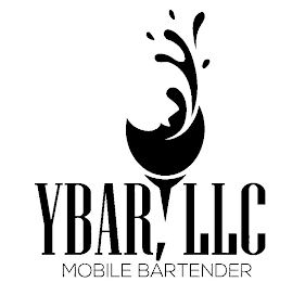 YBAR, LLC MOBILE BARTENDER logo
