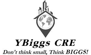 YBIGGS CRE  DON'T THINK SMALL, THINK BIGGS! logo