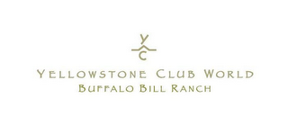 YC YELLOWSTONE CLUB WORLD BUFFALO BILL RANCH logo