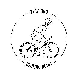 YEAH BRO. CYCLING DUDE! logo