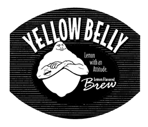 YELLOW BELLY LEMON WITH AN ATTITUDE.  LEMON FLAVORED BREW logo
