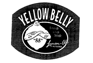 YELLOW BELLY LEMONADE WITH AN ATTITUDE.LEMON-ALE MALT BEVERAGE LEMON ALE "55" logo