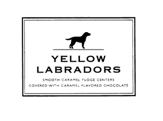 YELLOW LABRADORS SMOOTH CARAMEL FUDGE CENTERS COVERED WITH CARAMEL FLAVORED CHOCOLATE logo