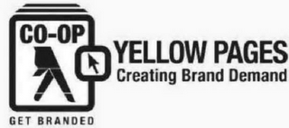 YELLOW PAGES CO-OP CREATING BRAND DEMAND GET BRANDED logo