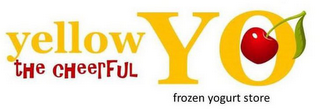 YELLOW YO THE CHEERFUL FROZEN YOGURT STORE logo