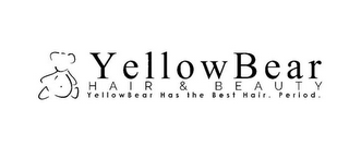 YELLOWBEAR HAIR & BEAUTY YELLOWBEAR HAS THE BEST HAIR. PERIOD. logo