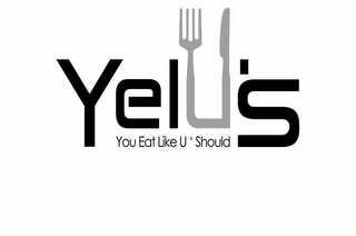YELUS YOU EAT LIKE U SHOULD logo