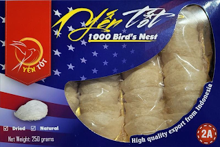 YEN TOT 1000 BIRD'S NEST YEN TOT HIGH QUALITY EXPORT FROM INDONESIA DRIED NATURAL NET WEIGHT: 250 GRAMS 2A logo