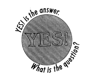 YES! IS THE ANSWER. WHAT IS THE QUESTION? logo
