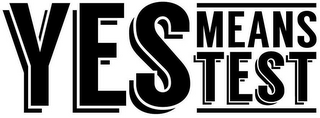 YES MEANS TEST logo