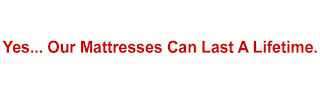 YES... OUR MATTRESSES CAN LAST A LIFETIME. logo