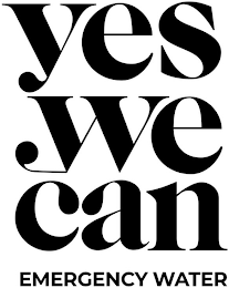 YES WE CAN EMERGENCY WATER logo