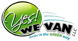YES! WE VAN LLC DOIN' IT THE GREEN WAY logo