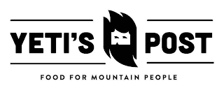 YETI'S POST FOOD FOR MOUNTAIN PEOPLE logo