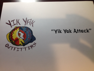 YIK YAK  "YIK YAK ATTACK" OUTFITTERS logo