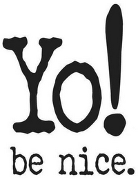 YO! BE NICE. logo