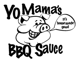 YO MAMA'S BBQ SAUCE IT'S HOMEMADE GOOD logo