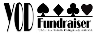 YOD FUNDRAISER YEAR ON DECK PLAYING CARDS logo