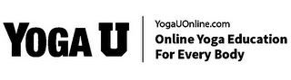 YOGA U | YOGAUONLINE.COM ONLINE YOGA EDUCATION FOR EVERY BODY logo