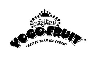 YOGO FRUIT ORIGINAL "BETTER THAN ICE CREAM" logo