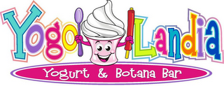 YOGO LANDIA YOGURT & BOTANA BAR logo