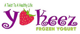 YOKEEZ FROZEN YOGURT A TWIST TO A HEALTHY LIFE logo