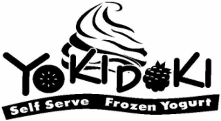 YOKIDOKI SELF SERVE FROZEN YOGURT logo