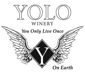 YOLO WINERY,YOU ONLY LIVE ONCE, ON EARTH logo