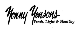 YONNY YONSONS FRESH, LIGHT & HEALTHY logo