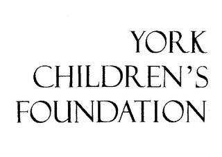 YORK CHILDREN'S FOUNDATION logo