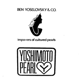 YOSHIMOTO PEARL BEN YOSELOVSKY & CO. IMPORTERS OF CULTURED PEARLS logo