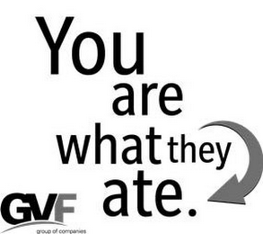 YOU ARE WHAT THEY ATE. GVF GROUP OF COMPANIES logo