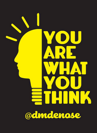 YOU ARE WHAT YOU THINK @DMDENOSE logo