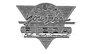 YOU-BES U-BAKE PIZZA FAST, FRESH, CONVENIENT logo