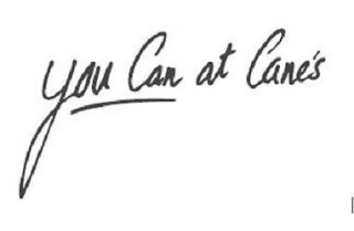 YOU CAN AT CANE'S logo