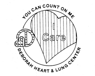 YOU CAN COUNT ON ME DEBORAH HEART & LUNG CENTER I CARE D logo